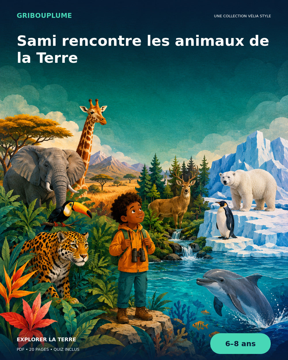 Couverture de Sami rencontre les animaux de la Terre