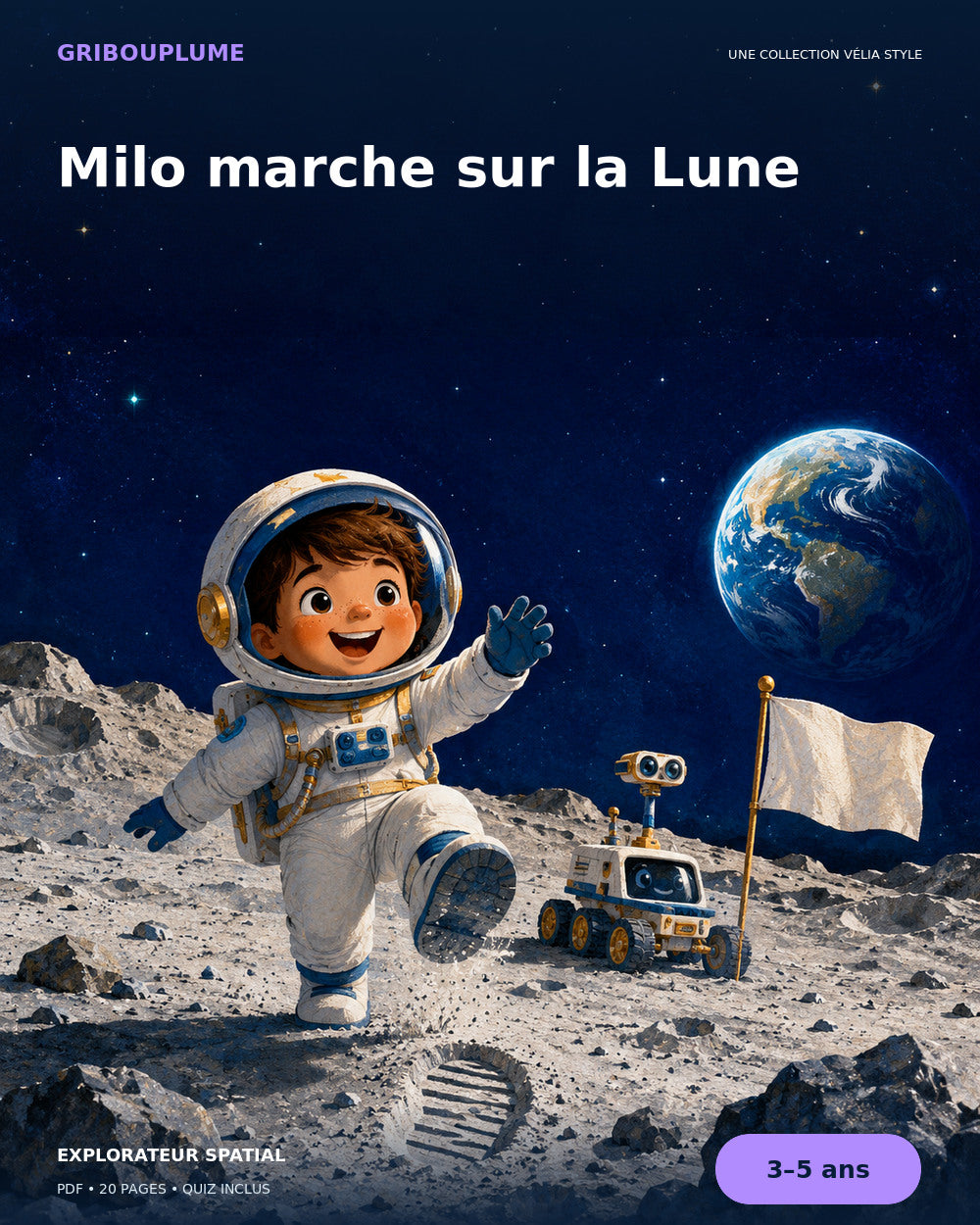 Couverture de Milo marche sur la Lune
