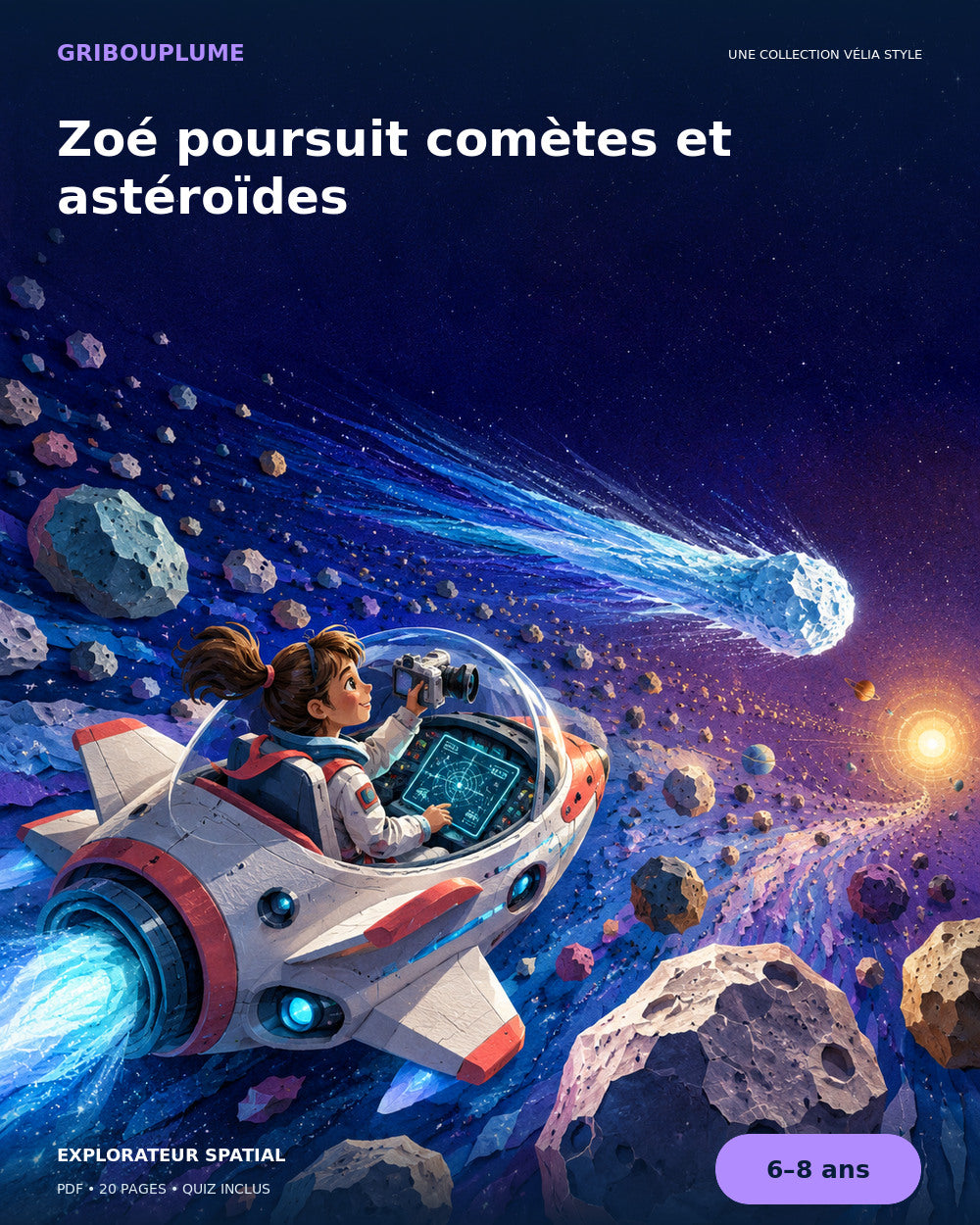 Couverture de Zoé poursuit comètes et astéroïdes
