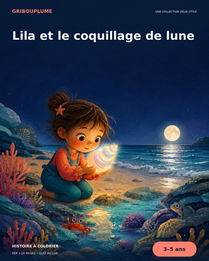 Couverture de Lila et le coquillage de lune