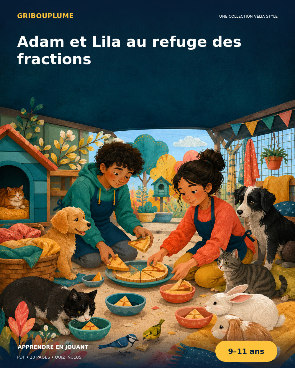 Couverture de Adam et Lila au refuge des fractions
