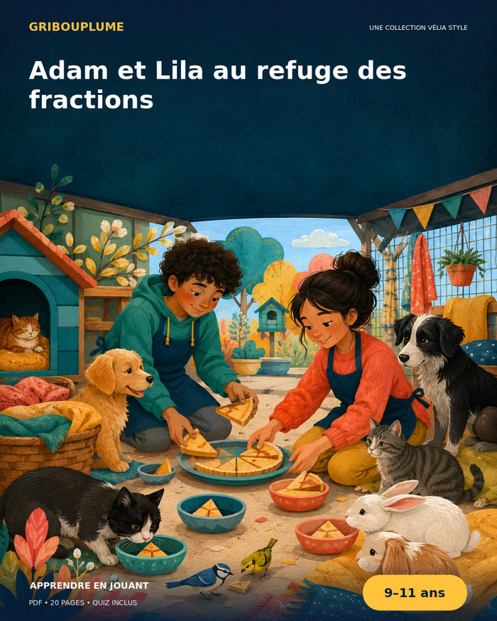 Couverture de Adam et Lila au refuge des fractions