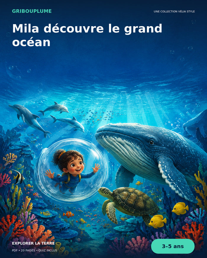 Couverture de Mila découvre le grand océan