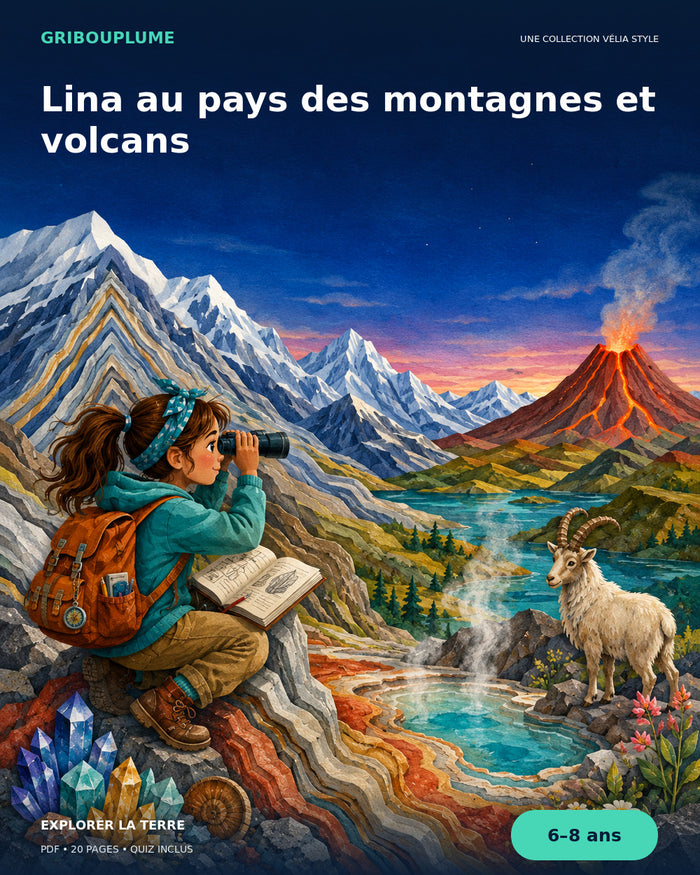 Couverture de Lina au pays des montagnes et volcans