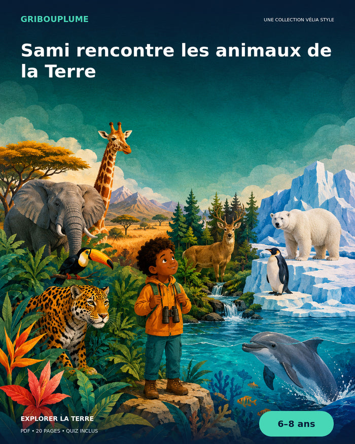 Couverture de Sami rencontre les animaux de la Terre
