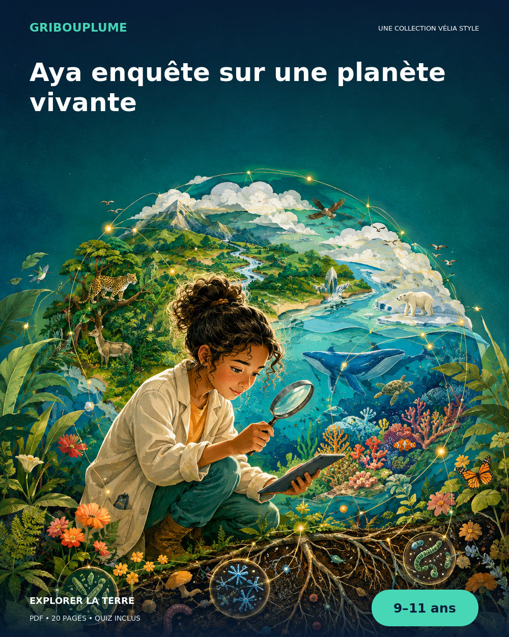 Couverture de Aya enquête sur une planète vivante