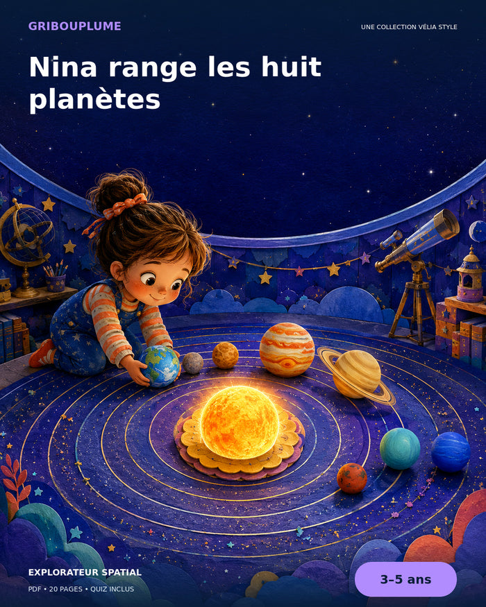 Couverture de Nina range les huit planètes