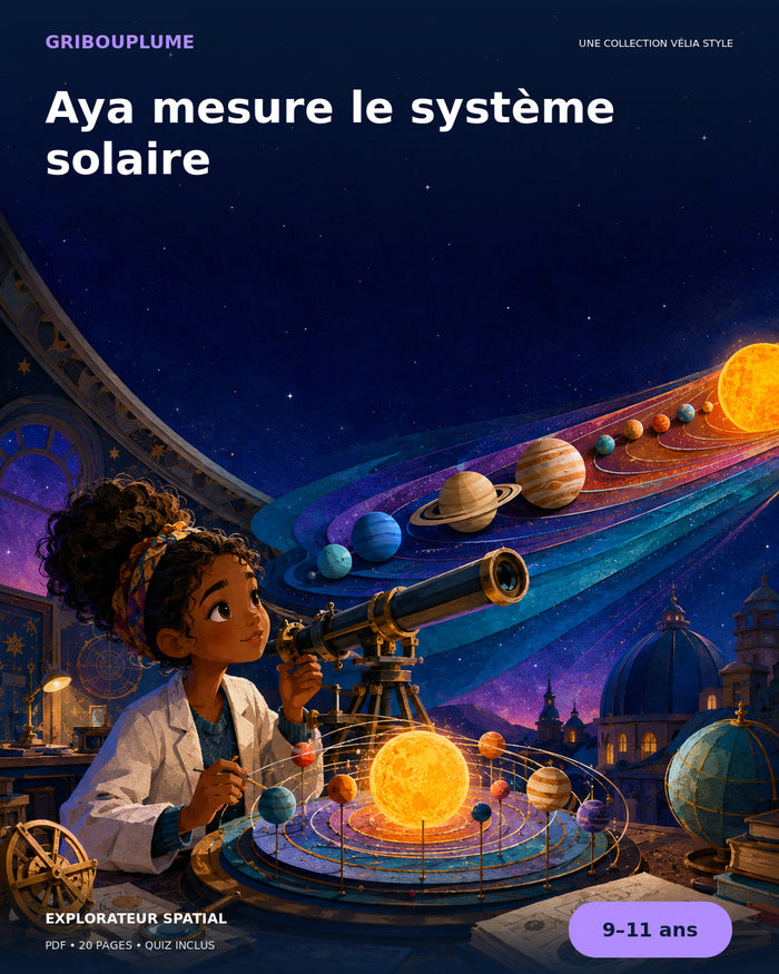 Couverture de Aya mesure le système solaire